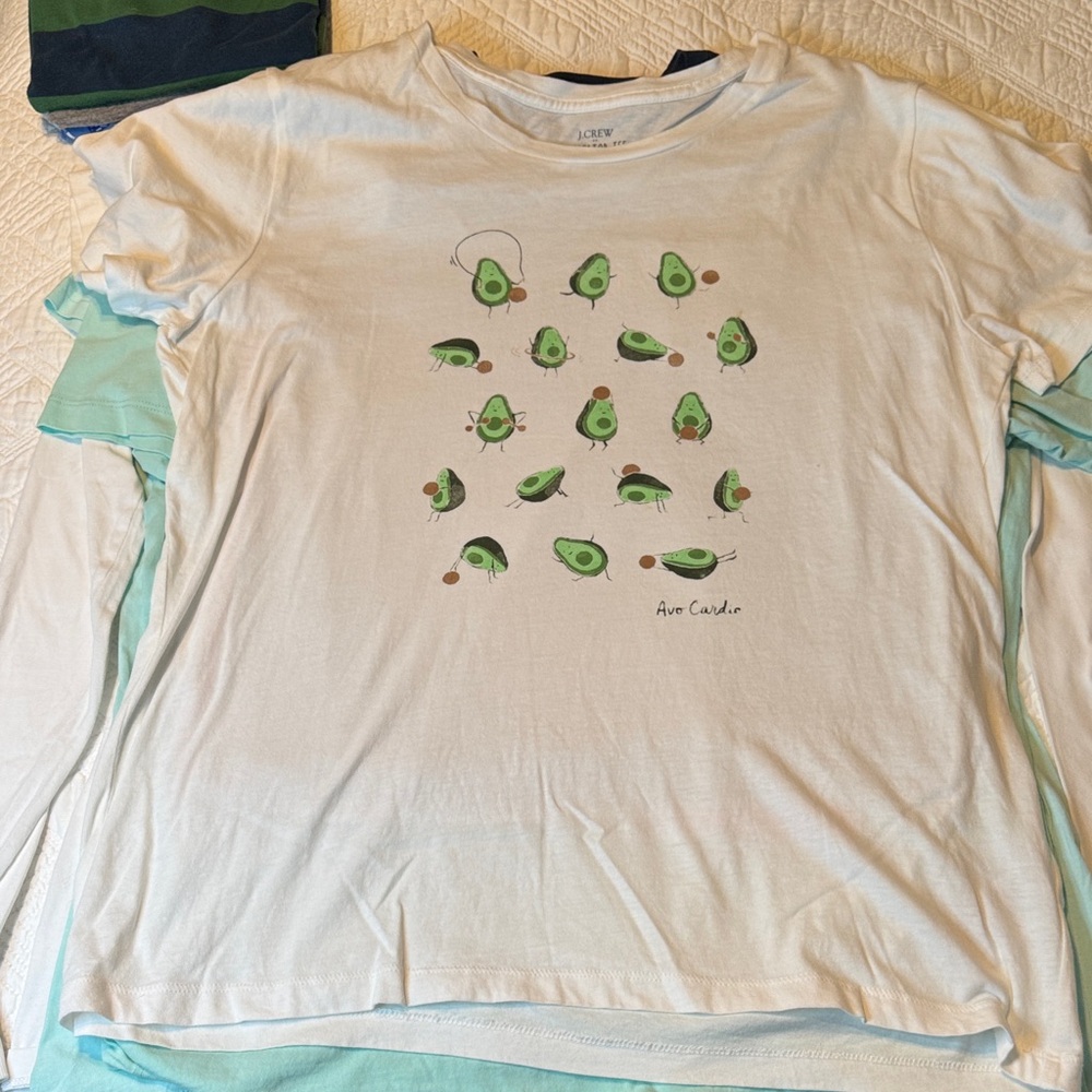 Jcrew Collectors Tee like New Avocado Graphics